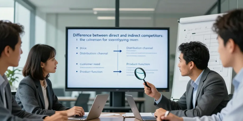 Différence entre concurrent direct et indirect : le critère pour les identifier