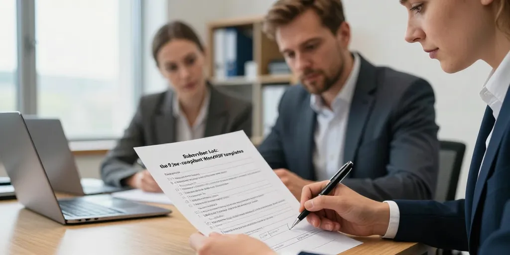 Liste des souscripteur : les 9 modèles Word/PDF conformes à la loi