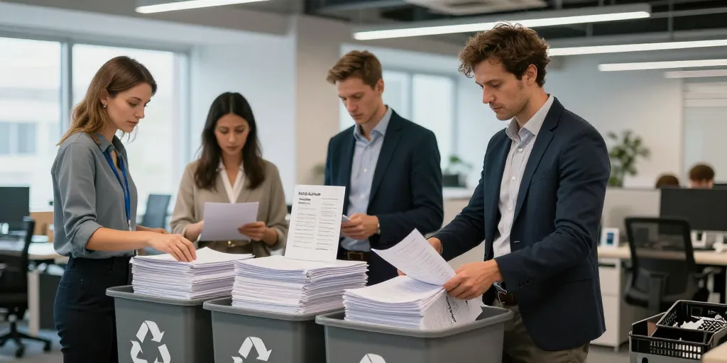 Recyclage papier bureau : la méthode simple pour réduire les coûts